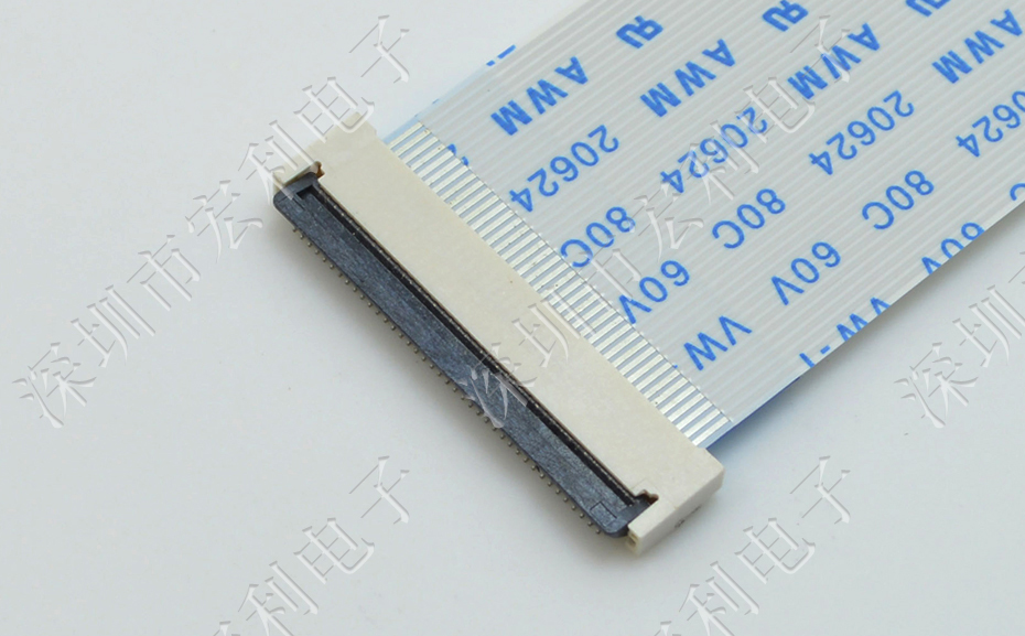 麻豆91在线免费观看FPC插座翻盖式FFC间距0.5mm 36p针脚位H2.0mm 前插后翻连接器